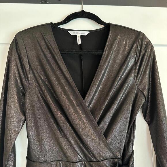 BCBG Generation V-Neck Faux Wrap Dress Size Small - Picture 6 of 9